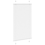 vidaXL Jaluzea plisată alb 70x150 cm Lățime țesătură 69,4cm poliester