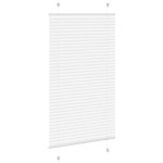 vidaXL Jaluzea plisată alb 70x150 cm Lățime țesătură 69,4cm poliester