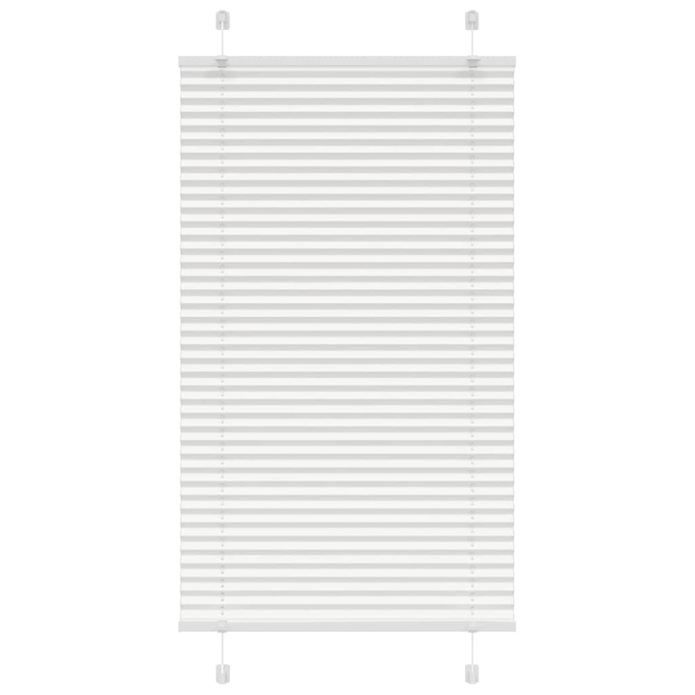 vidaXL Jaluzea plisată alb 75x150 cm Lățime țesătură 74,4cm poliester