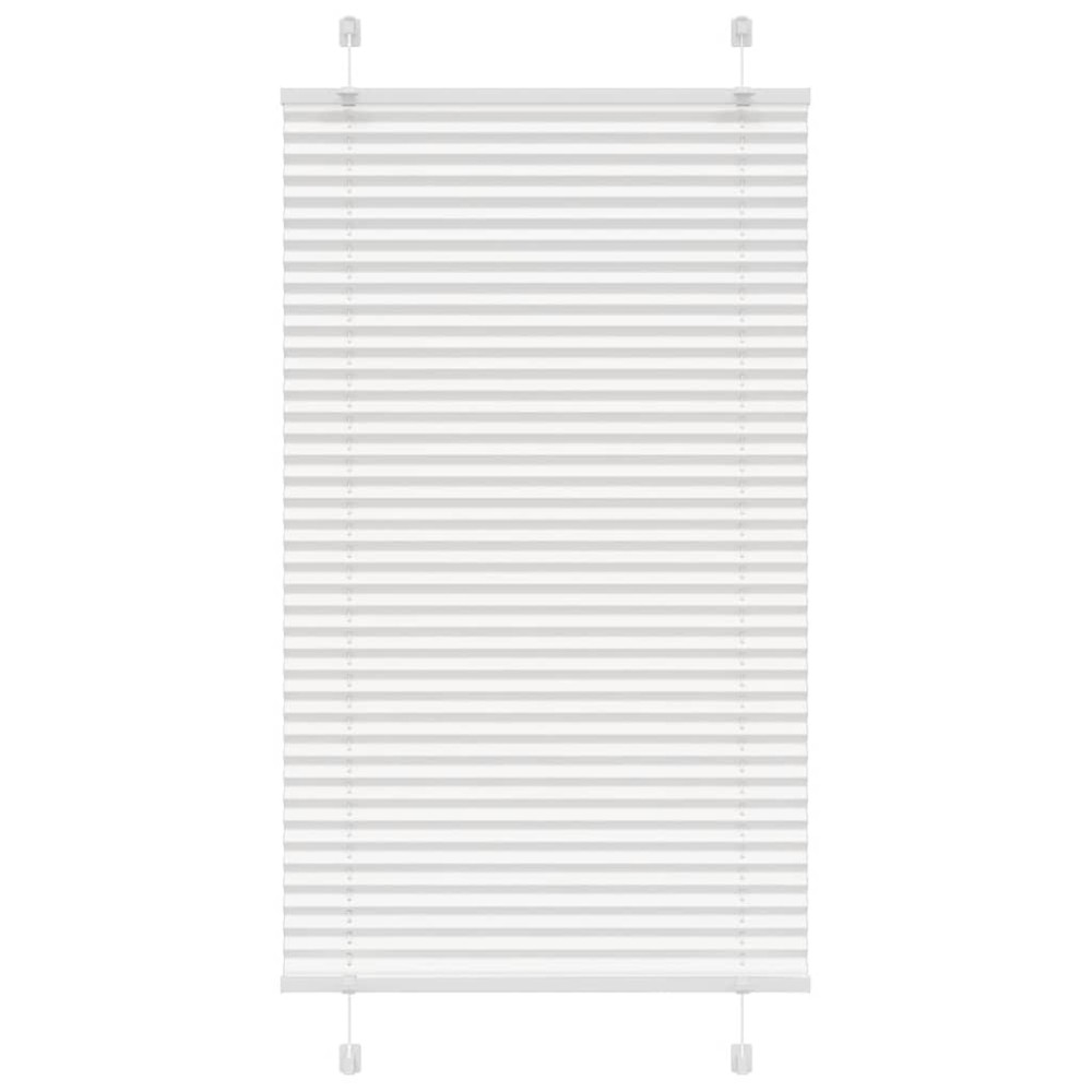 vidaXL Jaluzea plisată alb 80x150 cm Lățime țesătură 79,4cm poliester
