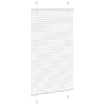 vidaXL Jaluzea plisată alb 80x150 cm Lățime țesătură 79,4cm poliester