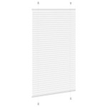 vidaXL Jaluzea plisată alb 80x150 cm Lățime țesătură 79,4cm poliester