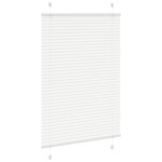 vidaXL Jaluzea plisată alb 85x150 cm Lățime țesătură 84,4cm poliester