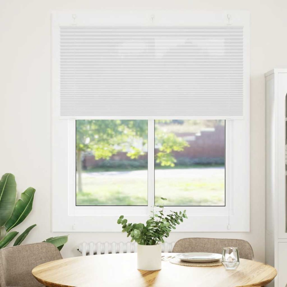 vidaXL Jaluzea plisată alb 115x150 cm Lățime țesătură 114,4 cm
