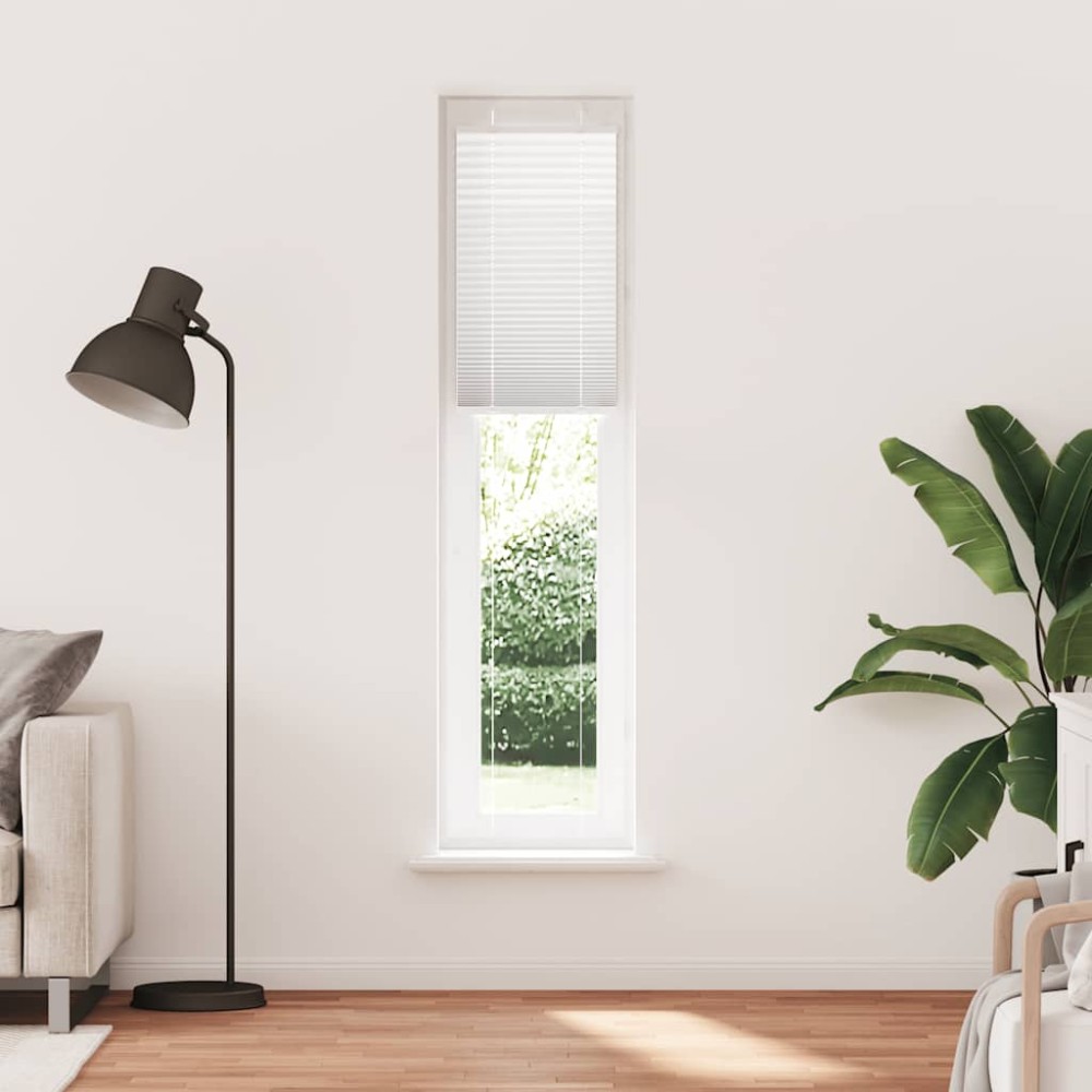 vidaXL Jaluză plisată alb 50x200 cm Lățime țesătură 49,4cm poliester