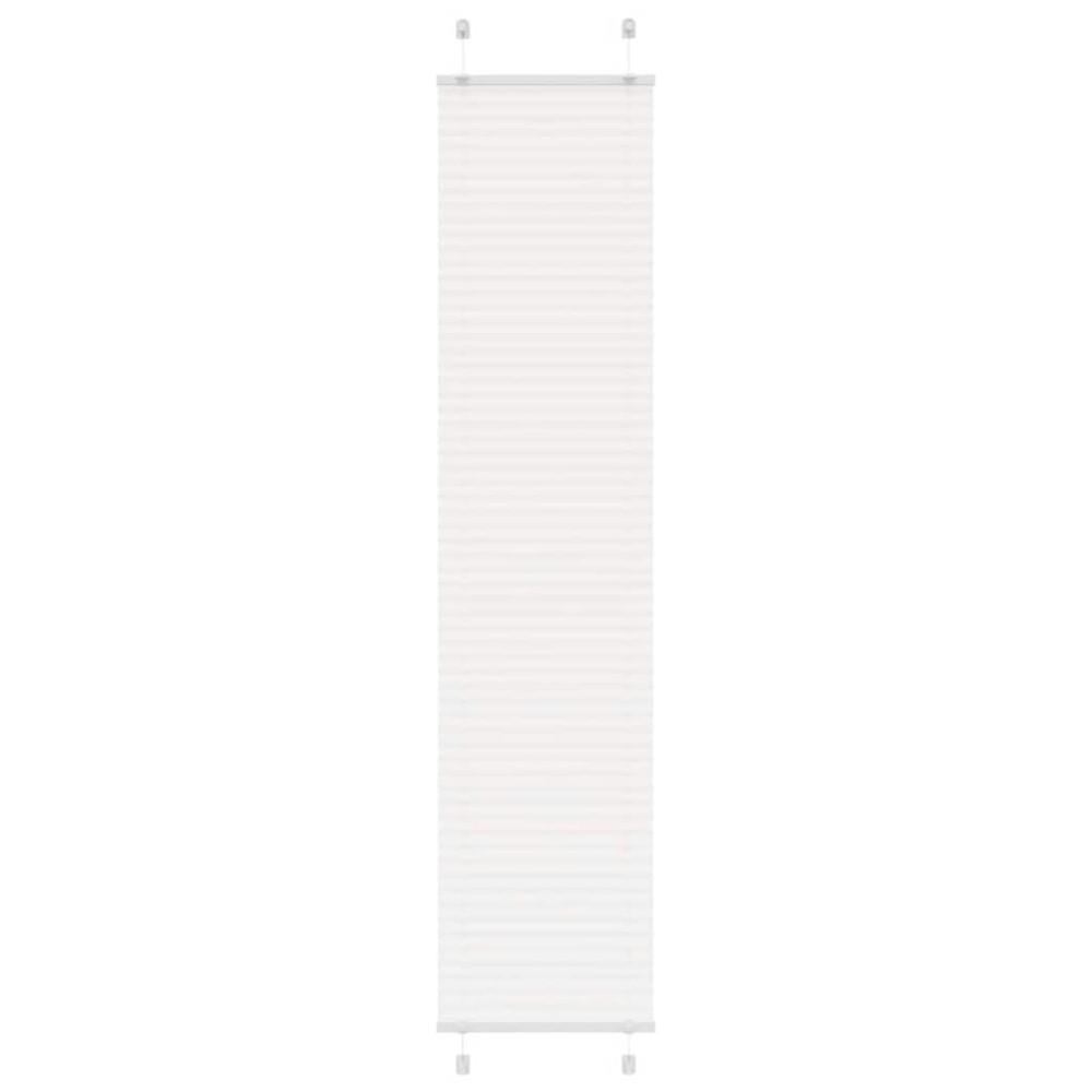 vidaXL Jaluză plisată alb 50x200 cm Lățime țesătură 49,4cm poliester