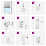 vidaXL Jaluză plisată alb 55x200 cm Lățime țesătură 54,4cm poliester