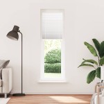 vidaXL Jaluzea plisată alb 60x200 cm Lățime țesătură 59,4cm poliester