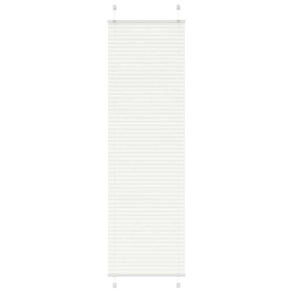 vidaXL Jaluză plisată alb 65x200 cm Lățime țesătură 64,4cm poliester