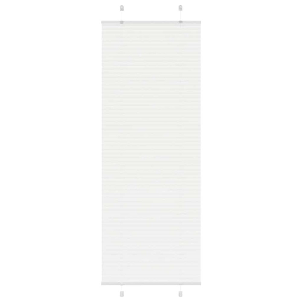 vidaXL Jaluză plisată alb 75x200 cm Lățime țesătură 74,4cm poliester