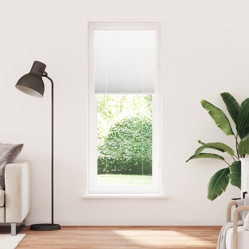vidaXL Jaluză plisată alb 80x200 cm Lățime țesătură 79,4cm poliester