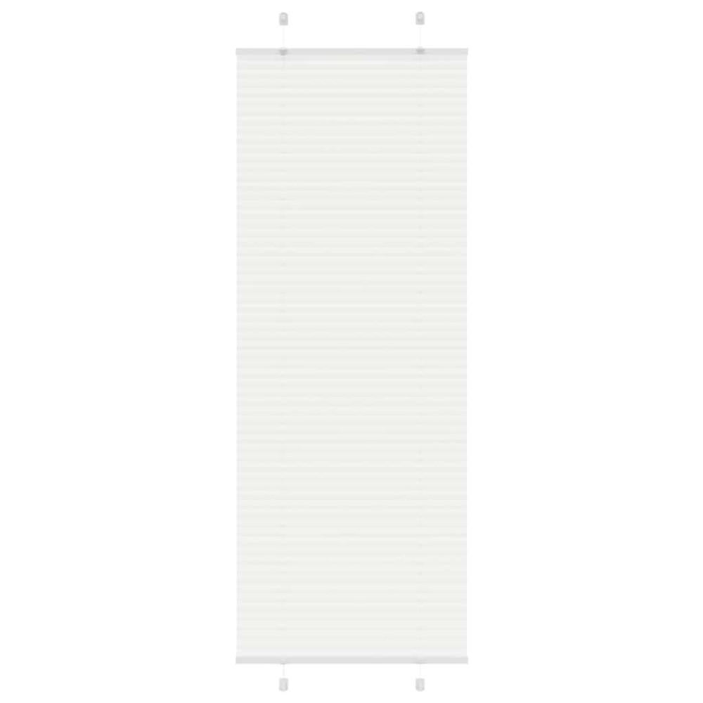 vidaXL Jaluză plisată alb 80x200 cm Lățime țesătură 79,4cm poliester