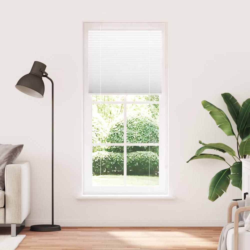 vidaXL Jaluzea plisată alb 85x200 cm Lățime țesătură 84,4cm poliester