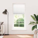 vidaXL Jaluzea plisată alb 85x200 cm Lățime țesătură 84,4cm poliester