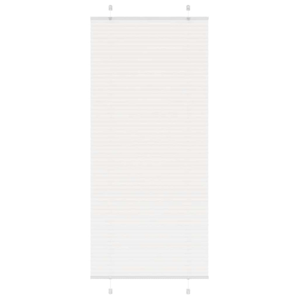 vidaXL Jaluzea plisată alb 85x200 cm Lățime țesătură 84,4cm poliester