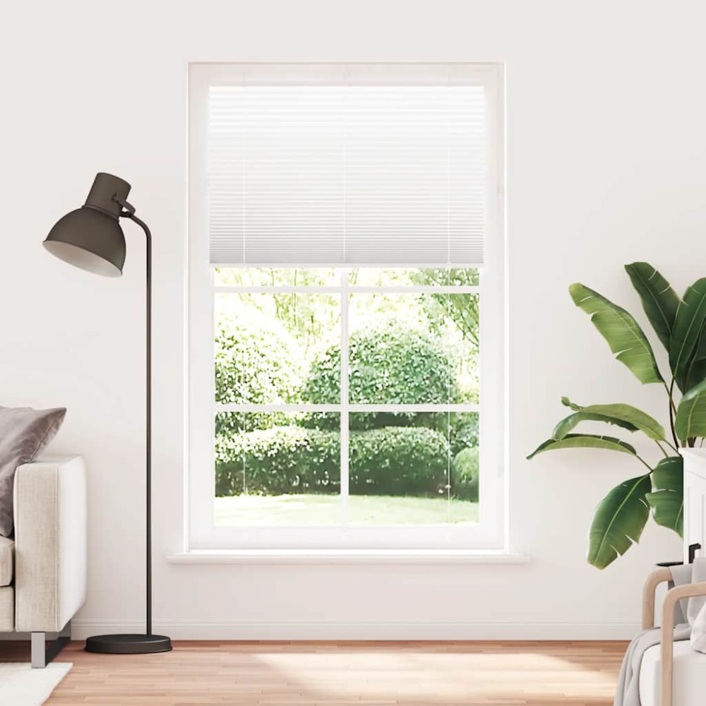 vidaXL Jaluzea plisată alb 115x200 cm Lățime țesătură 114,4 cm