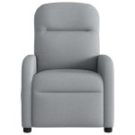 vidaXL Fotoliu rabatabil, gri deschis, material textil