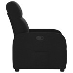 vidaXL Fotoliu rabatabil, negru, material textil vidaXL Fotoliu rabatabil, negru, material textil