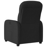 vidaXL Fotoliu rabatabil, negru, material textil vidaXL Fotoliu rabatabil, negru, material textil