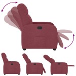 vidaXL Fotoliu rabatabil, roșu vin, material textil vidaXL Fotoliu rabatabil, roșu vin, material textil
