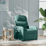 vidaXL Fotoliu rabatabil, verde închis, material textil vidaXL Fotoliu rabatabil, verde închis, material textil
