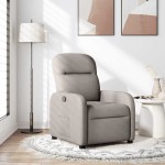 vidaXL Fotoliu rabatabil, gri taupe, material textil