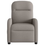 vidaXL Fotoliu rabatabil, gri taupe, material textil