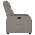 vidaXL Fotoliu rabatabil, gri taupe, material textil
