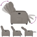 vidaXL Fotoliu rabatabil, gri taupe, material textil