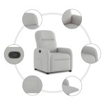 vidaXL Scaun extensibil din stofă gri nor
