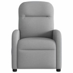 vidaXL Fotoliu de masaj rabatabil, gri deschis, textil