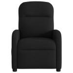 vidaXL Fotoliu de masaj rabatabil, negru, material textil vidaXL Fotoliu de masaj rabatabil, negru, material textil