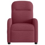 vidaXL Fotoliu de masaj rabatabil, roșu vin, material textil vidaXL Fotoliu de masaj rabatabil, roșu vin, material textil