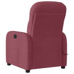 vidaXL Fotoliu de masaj rabatabil, roșu vin, material textil vidaXL Fotoliu de masaj rabatabil, roșu vin, material textil