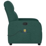 vidaXL Fotoliu de masaj rabatabil, verde închis, material textil vidaXL Fotoliu de masaj rabatabil, verde închis, material textil