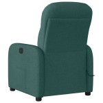 vidaXL Fotoliu de masaj rabatabil, verde închis, material textil vidaXL Fotoliu de masaj rabatabil, verde închis, material textil