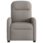 vidaXL Fotoliu de masaj rabatabil, gri taupe, material textil