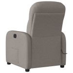 vidaXL Fotoliu de masaj rabatabil, gri taupe, material textil