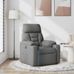 vidaXL Fotoliu rabatabil, gri închis, material textil