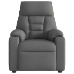 vidaXL Fotoliu rabatabil, gri închis, material textil
