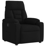 vidaXL Fotoliu rabatabil, negru, material textil vidaXL Fotoliu rabatabil, negru, material textil