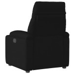 vidaXL Fotoliu rabatabil, negru, material textil vidaXL Fotoliu rabatabil, negru, material textil