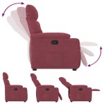 vidaXL Fotoliu rabatabil, roșu vin, material textil vidaXL Fotoliu rabatabil, roșu vin, material textil