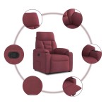 vidaXL Fotoliu rabatabil, roșu vin, material textil vidaXL Fotoliu rabatabil, roșu vin, material textil