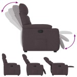 vidaXL Fotoliu rabatabil, maro închis, material textil