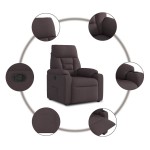 vidaXL Fotoliu rabatabil, maro închis, material textil