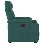 vidaXL Fotoliu rabatabil, verde închis, material textil vidaXL Fotoliu rabatabil, verde închis, material textil