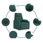 vidaXL Fotoliu rabatabil, verde închis, material textil vidaXL Fotoliu rabatabil, verde închis, material textil