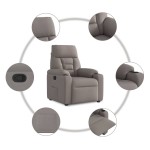 vidaXL Fotoliu rabatabil, gri taupe, material textil