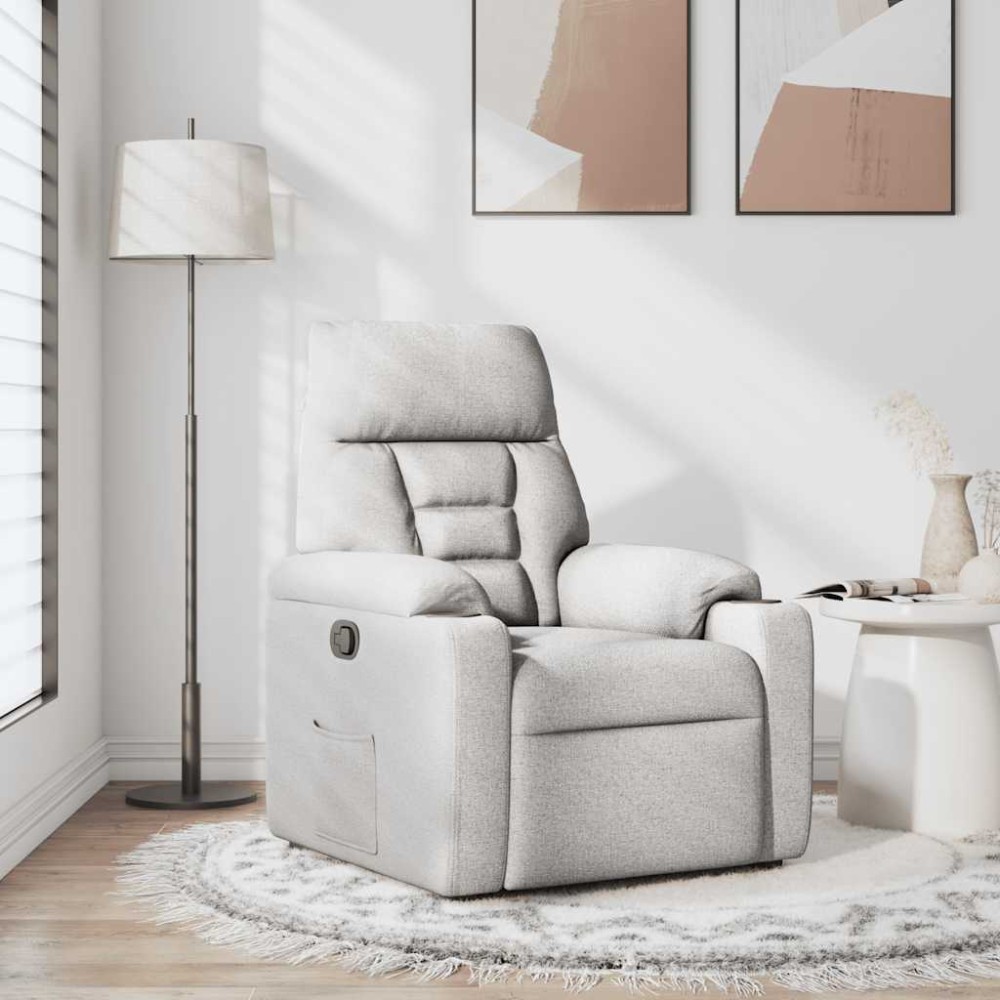 vidaXL Scaun extensibil din stofă gri nor